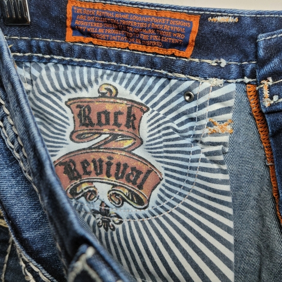 Rock Revival Donna Bootcut Low Rise Jeans Size 28 Distressed Denim - Picture 8 of 14
